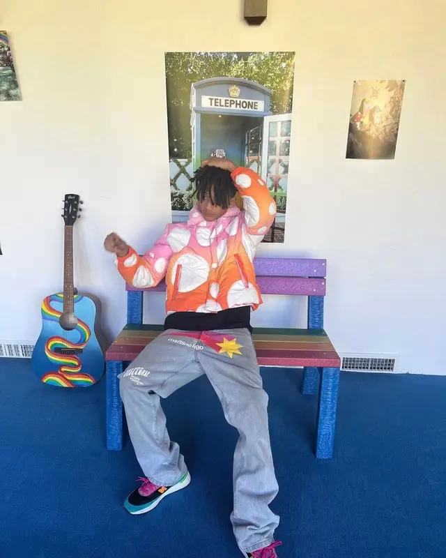 Jaden Smith outfit in ERL, MSFTSrep, and New Balance, 2023