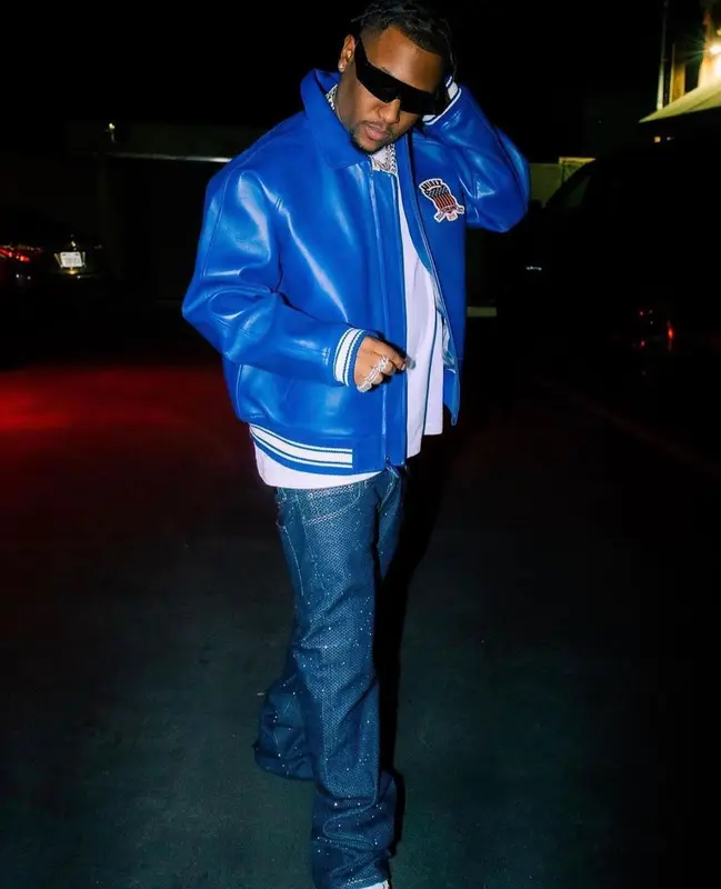 HitBoy outfit in Avirex, Cout De La Liberte, and Rick Owens, 2023
