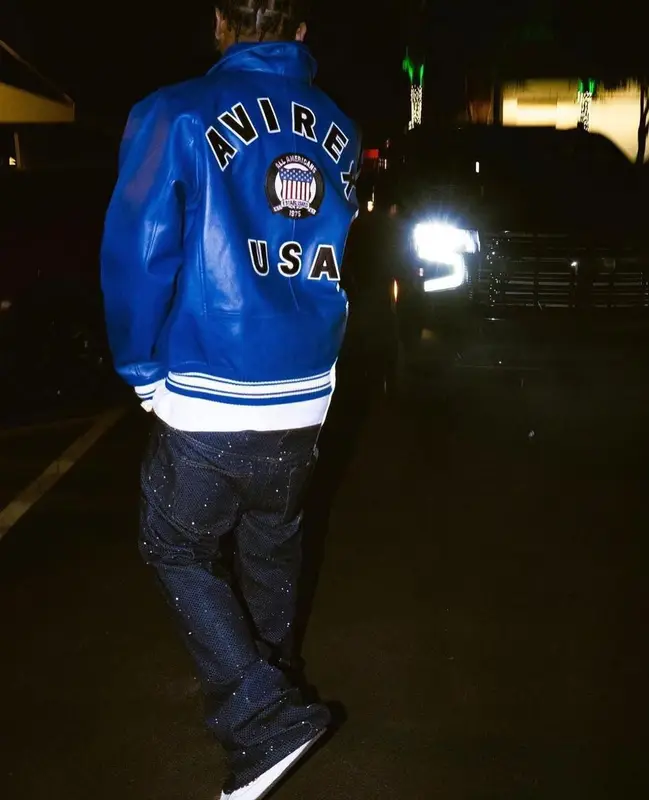 HitBoy outfit in Avirex, Cout De La Liberte, and Rick Owens, 2023