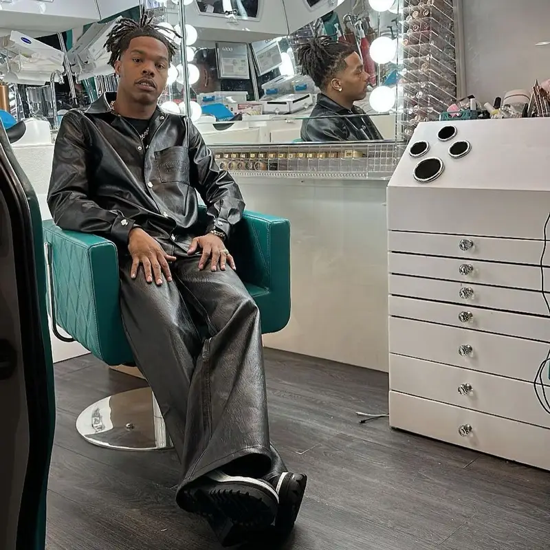 Lil Baby outfit in Whensmokeclears, Dior, and Sacai, 2023