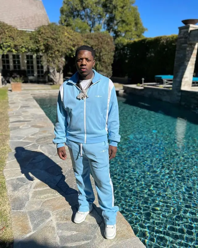 Lil Zay Osama outfit in Amiri, 2023
