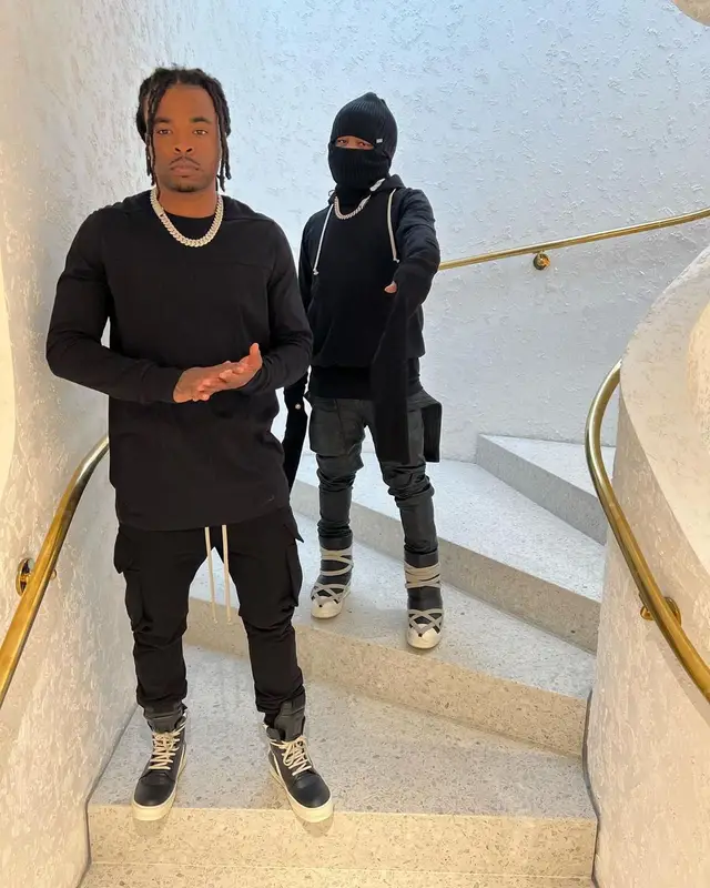 Rylo Rodriguez outfit in Rick Owens, 2023
