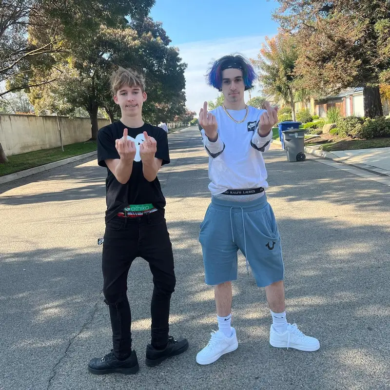 Lil Maceee outfit in Comme Des Garcons, Ksubi, and Supreme, 2022