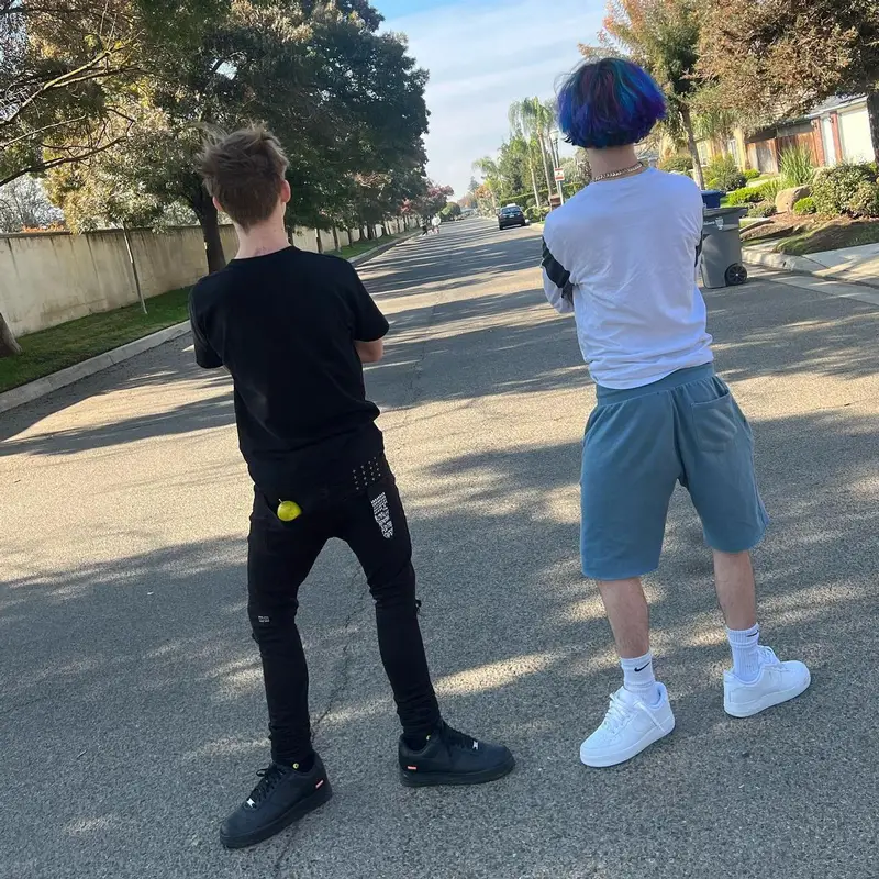 Lil Maceee outfit in Comme Des Garcons, Ksubi, and Supreme, 2022