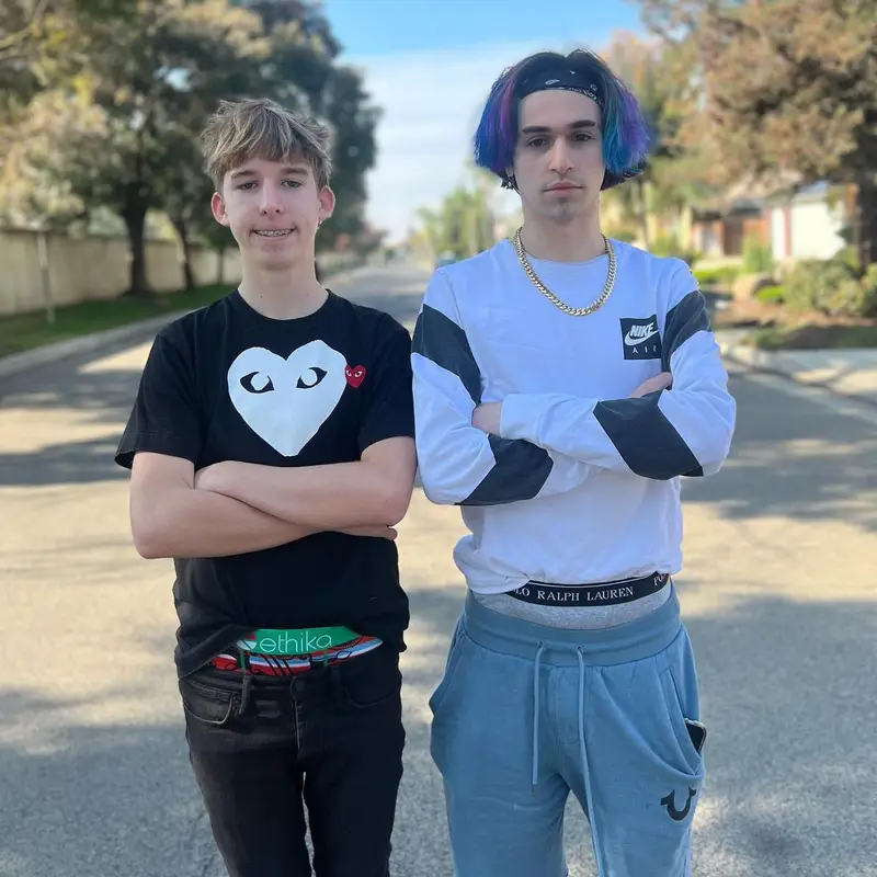 Lil Maceee outfit in Comme Des Garcons, Ksubi, and Supreme, 2022