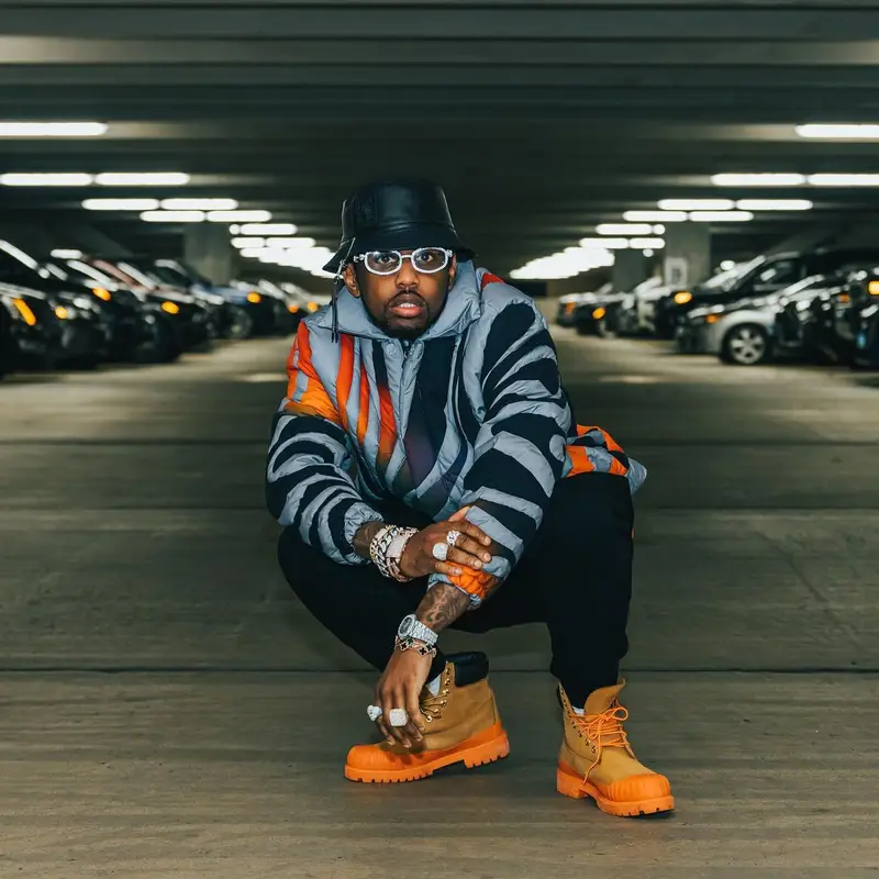 Fabolous outfit in ERL, Cartier, and Loewe, 2023