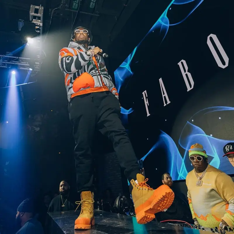 Fabolous outfit in ERL, Cartier, and Loewe, 2023
