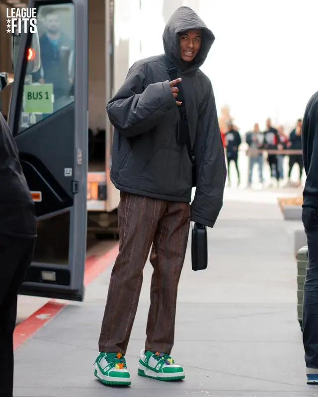 Jalen Green outfit in Balenciaga and Louis Vuitton, 2023