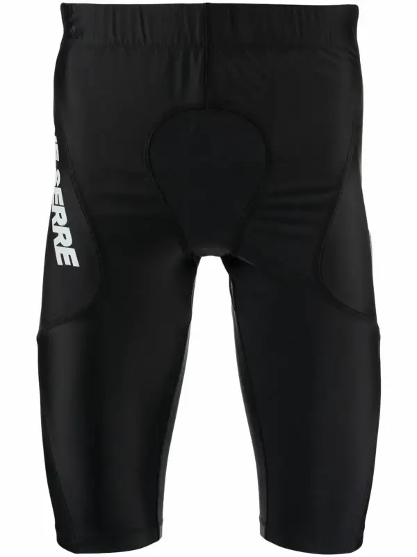 Marine Serre Sea-Skin Logo-Print Recycled Fibre-Blend Black Short $361