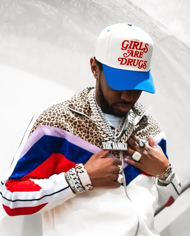 Fabolous outfit in Palm Angels, Jordan, and Goyard, 2023