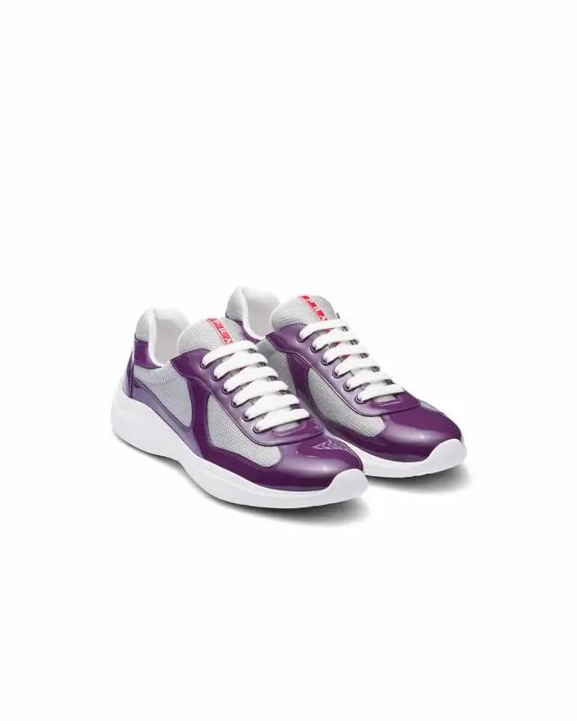 Prada America's Cup Bicolor Trainer Sneakers In Red $850