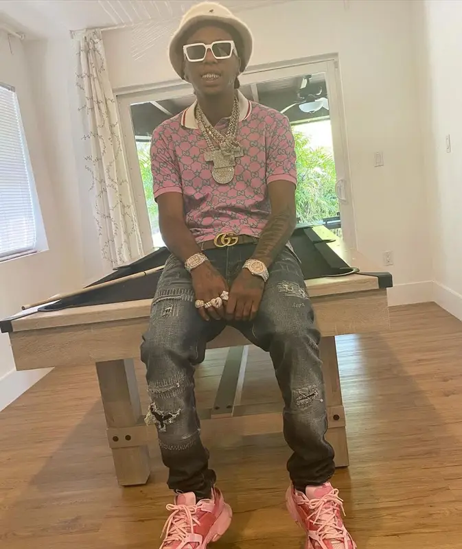 Goldenboy Countup outfit in Gucci, Louis Vuitton, and Kangol, 2022