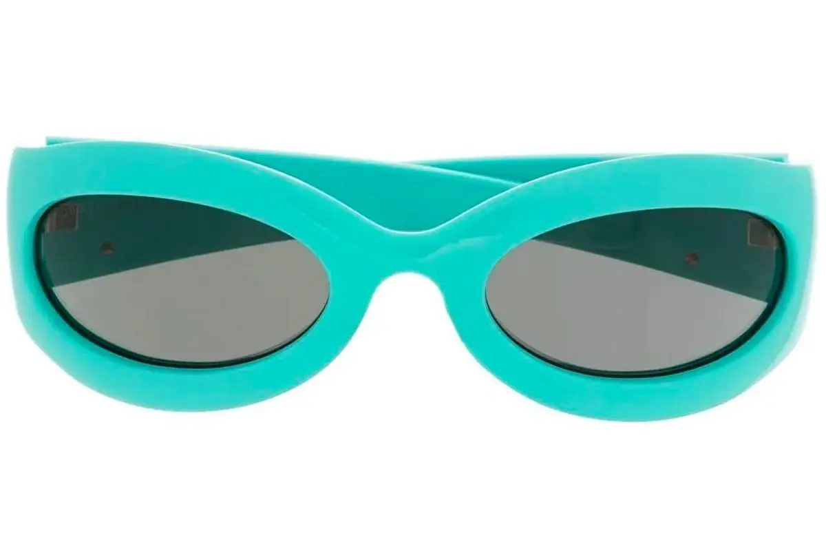 Gucci Logo Square Tinted Blue Sunglasses $483