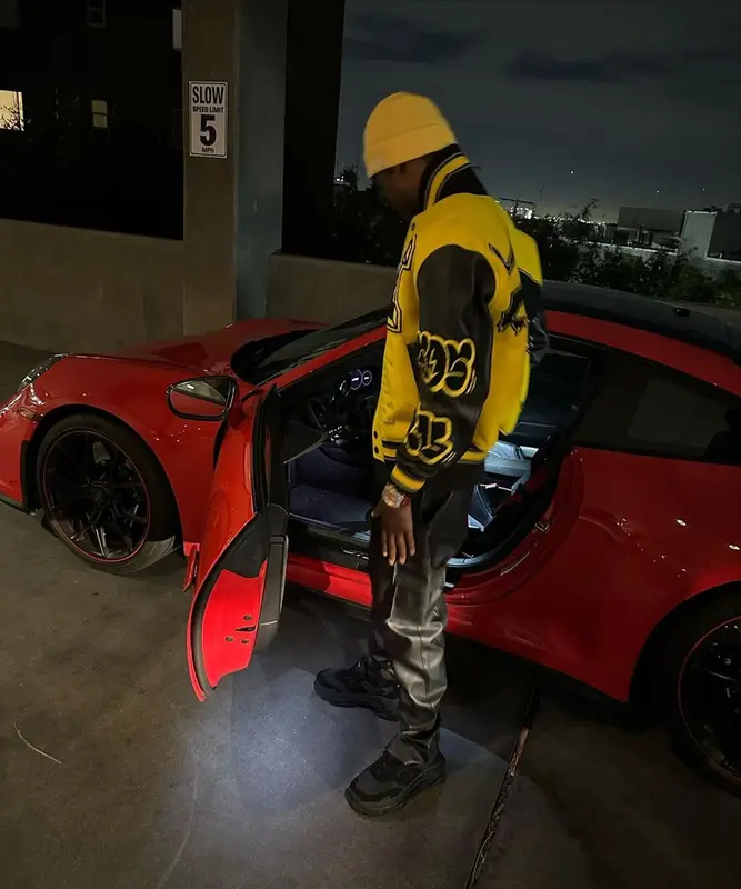 Lil Tjay outfit in Louis Vuitton, Rta, and Celine, 2023