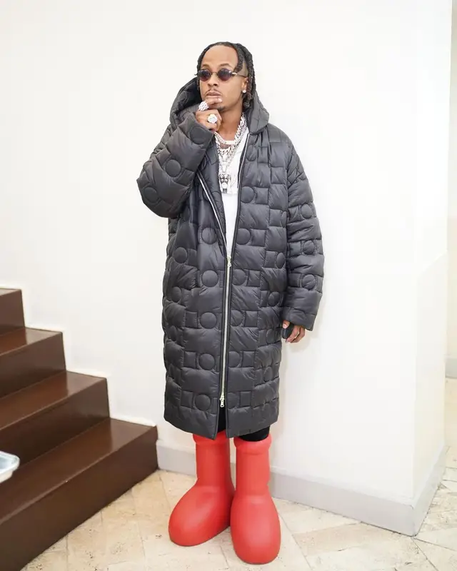 Rich The Kid outfit in Nahmias, MSCHF, and Chrome Hearts, 2023