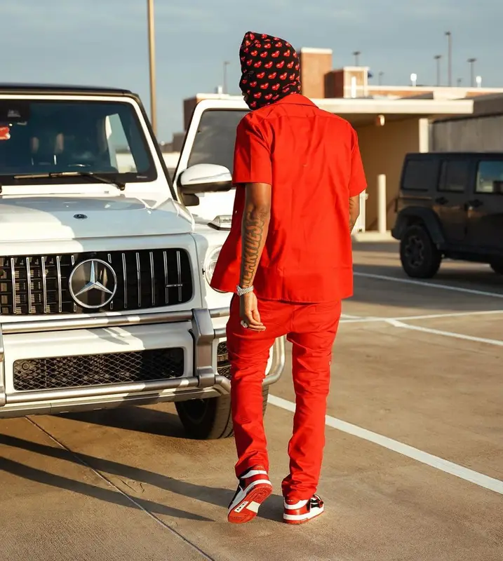 Funny Mike outfit in Amiri, 2023