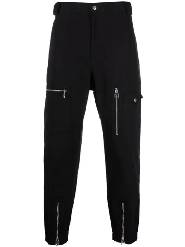 Alexander McQueen Black Cotton Canvas Cargo Trousers $1240