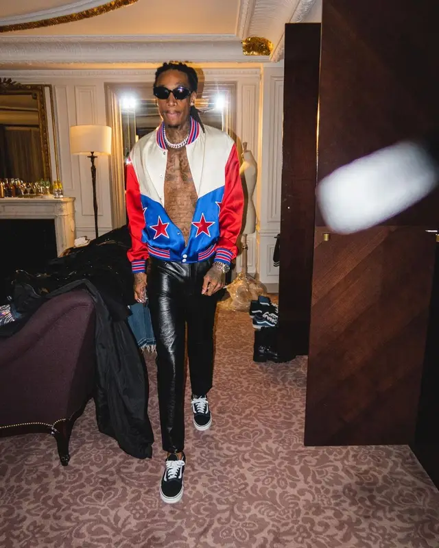 Wiz Khalifa outfit in Vans and Celine, 2023