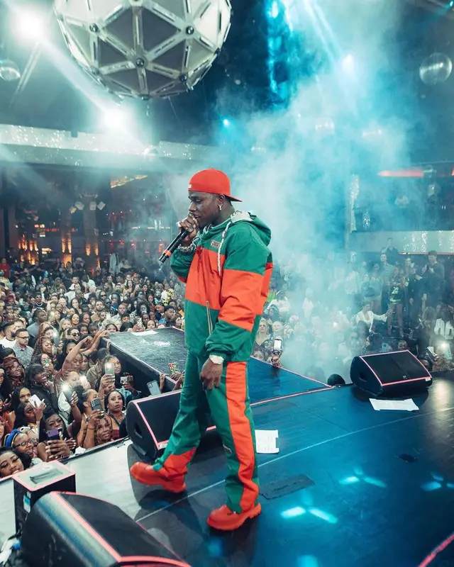 DaBaby outfit in Gucci and Alexander McQueen, 2023