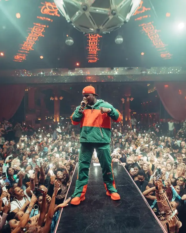 DaBaby outfit in Gucci and Alexander McQueen, 2023