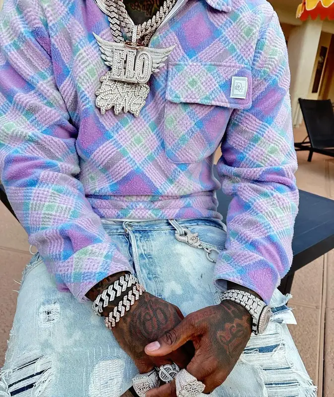 Moneybagg Yo outfit in Dior and ERL, 2023