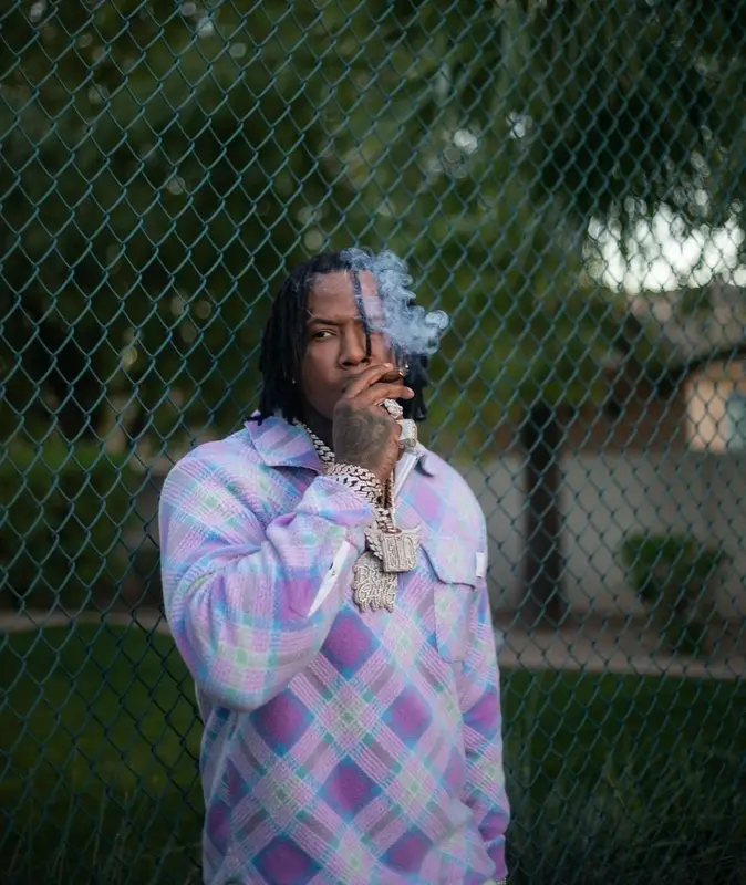 Moneybagg Yo outfit in Dior and ERL, 2023