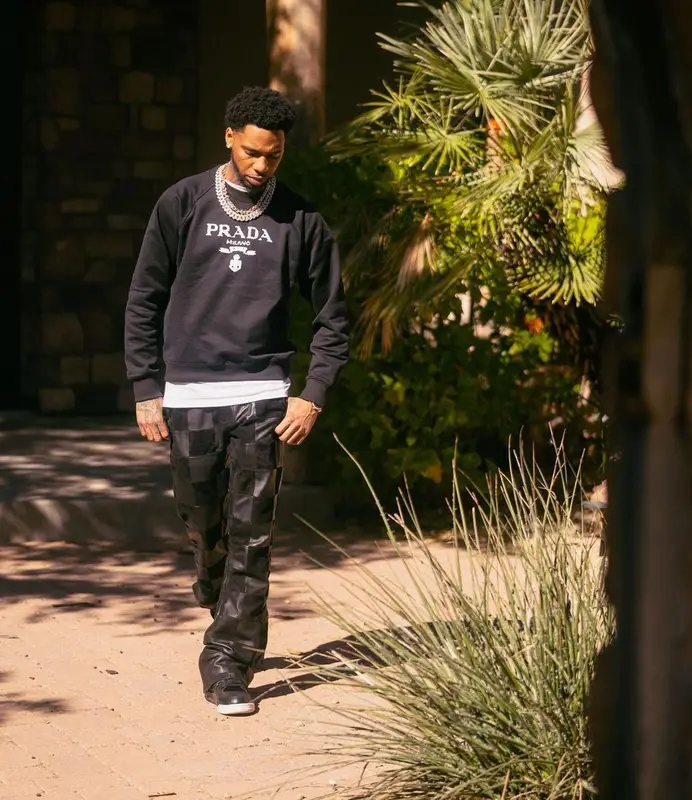 Key Glock outfit in Prada, Amiri, and Jordan, 2023