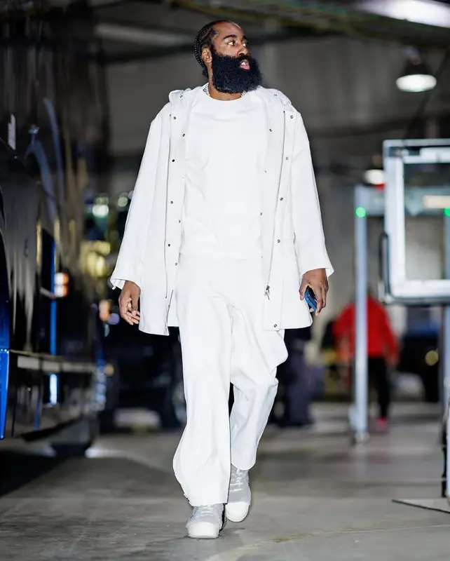 James Harden outfit in Bottega Veneta and Rick Owens, 2023