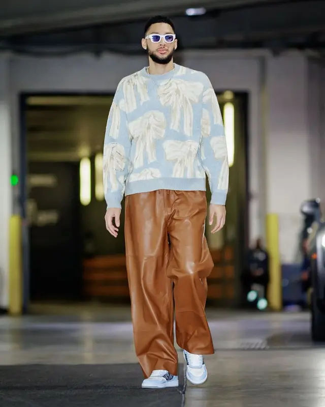 Ben Simmons outfit in Acne Studios, Nanushka, and Dior, 2023
