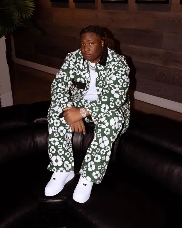 Tay Keith outfit in Carhartt, Nike, and Marni, 2023