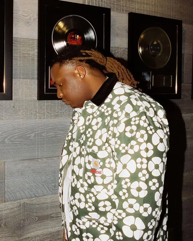 Tay Keith outfit in Carhartt, Nike, and Marni, 2023