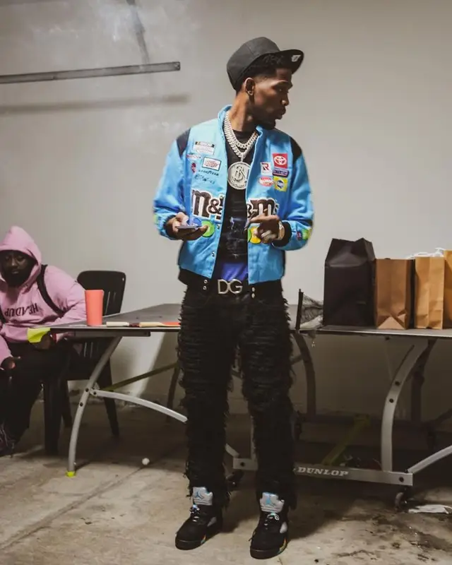 BlocBoy JB outfit in H&M, Alyx, and Dolce & Gabbana, 2023