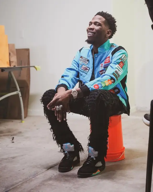 BlocBoy JB outfit in H&M, Alyx, and Dolce & Gabbana, 2023