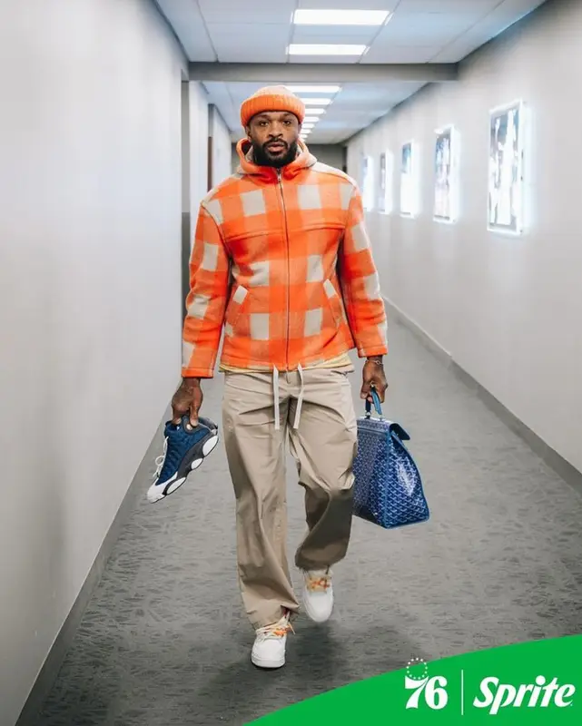 PJ Tucker outfit in Isabel Marant, Jordan, and Goyard, 2023