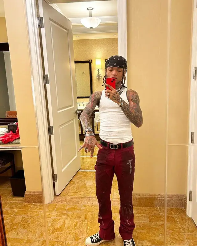 Swae Lee outfit in Calvin Klein, Valabasas, and Dior, 2023