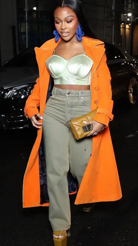 Jayda Wayda outfit in Marni, Jean Paul Gaultier, and Bottega Veneta, 2023