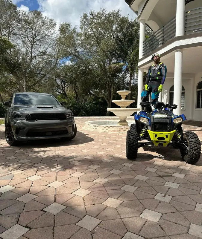 Lil Gotit outfit in Fox Racing, 2023