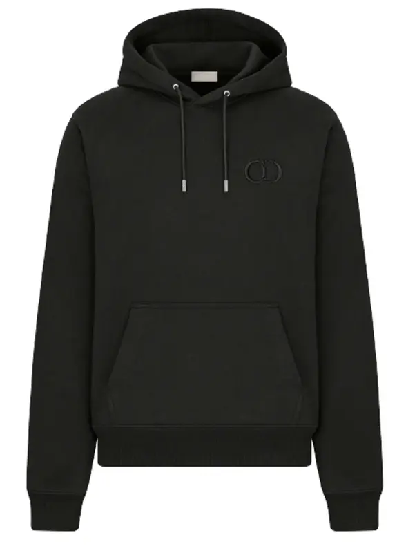 Dior 'CD Icon' Black Cotton Fleece Hoodie $1150