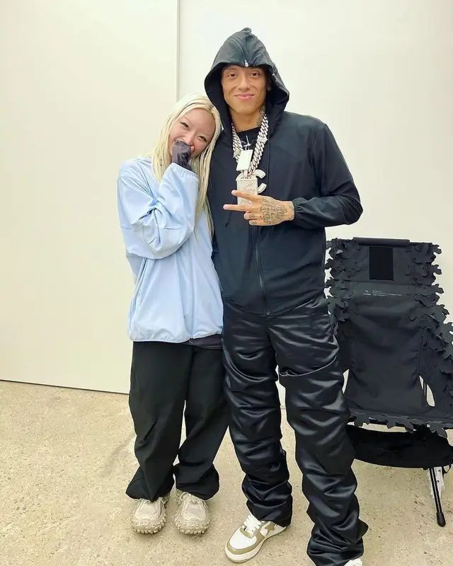 Central Cee outfit in Post Archive Faction, Bape, and Off-White, 2023