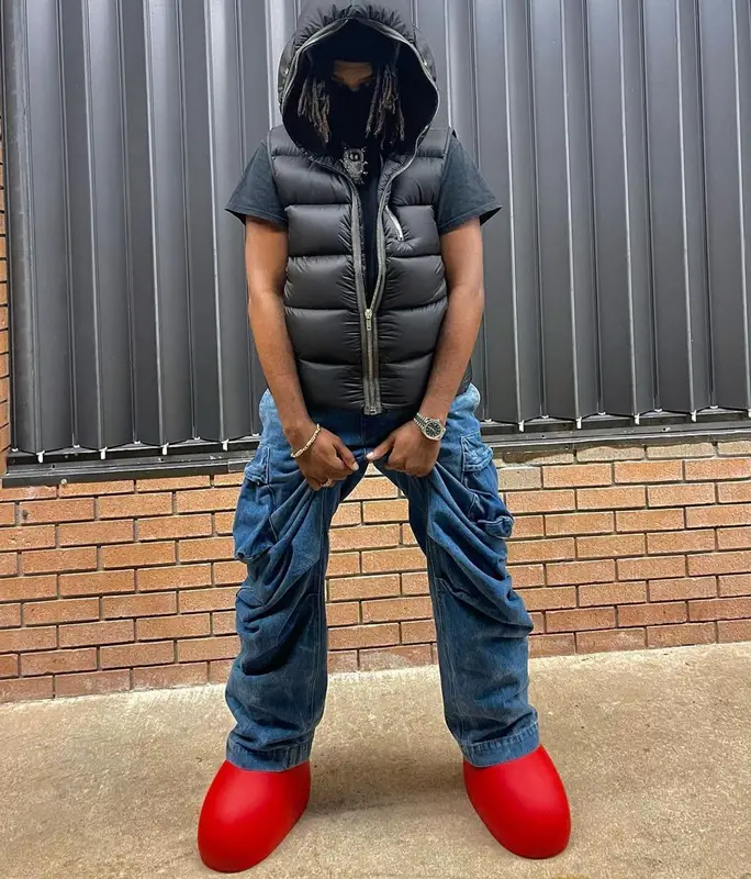 Snot outfit in Rick Owens, We11done, and MSCHF, 2023