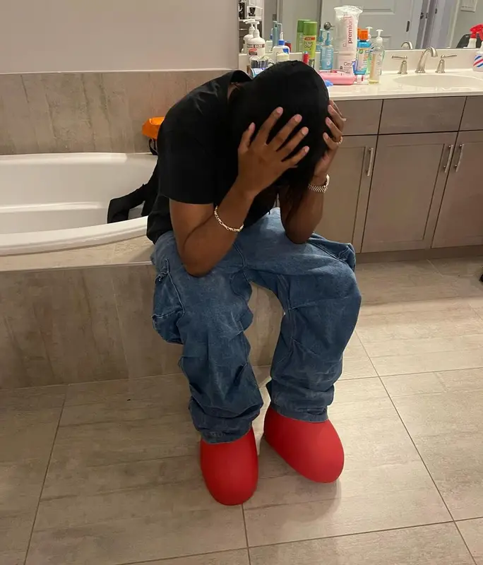 Snot outfit in Rick Owens, We11done, and MSCHF, 2023