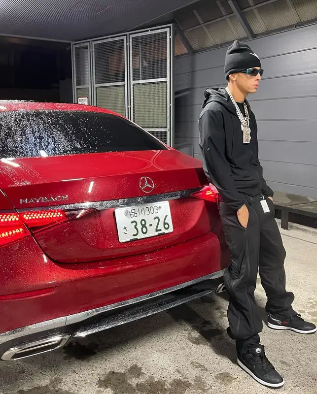 Central Cee outfit in Post Archive Faction, Nike, and Bape, 2023