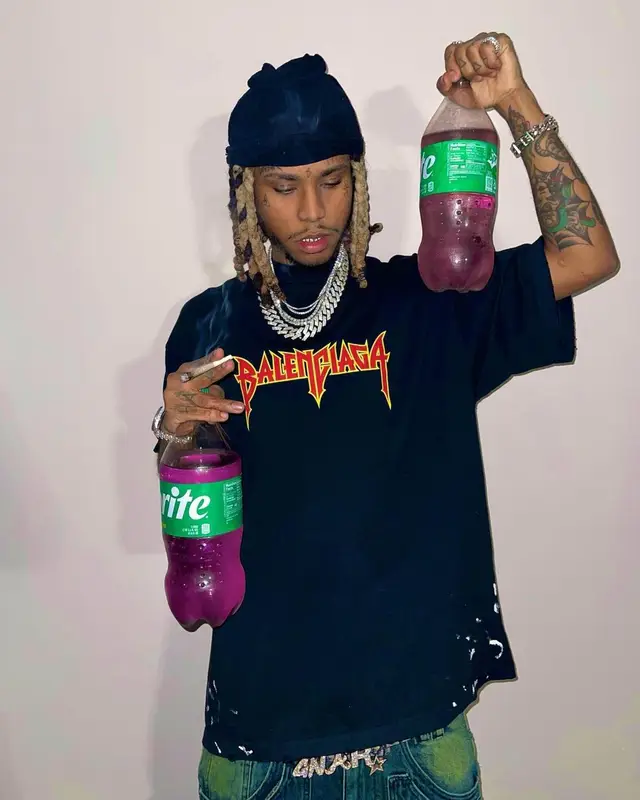 Lil Gnar outfit in Balenciaga, Jaded London, and Timberland, 2023