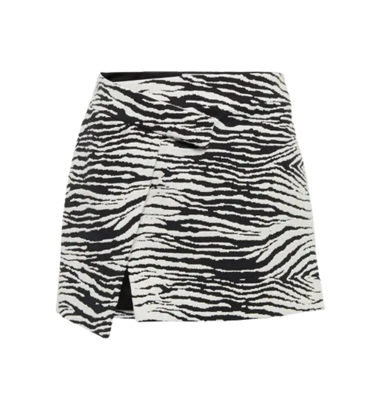 The Attico  Cloe Jacquard Miniskirt $850