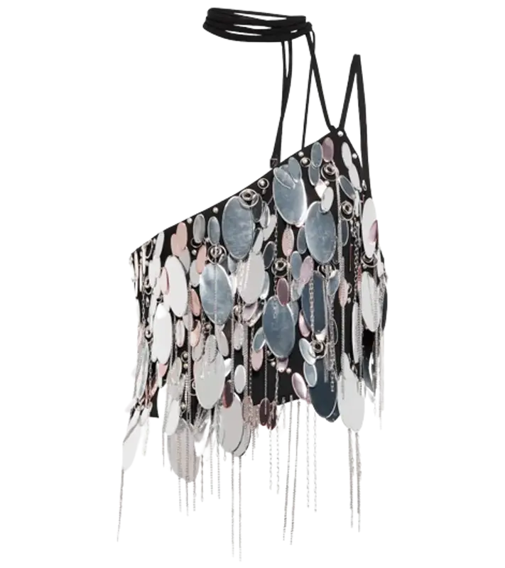 The Attico Helen Embellished Crop Top $1890