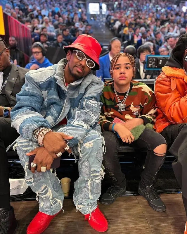 Fabolous outfit in Who Decides War, Louis Vuitton, and Kanye West Merch, 2023