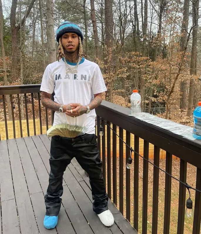 Lil Gnar outfit in Marni, 2023