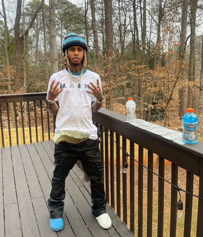 Lil Gnar outfit in Marni, 2023