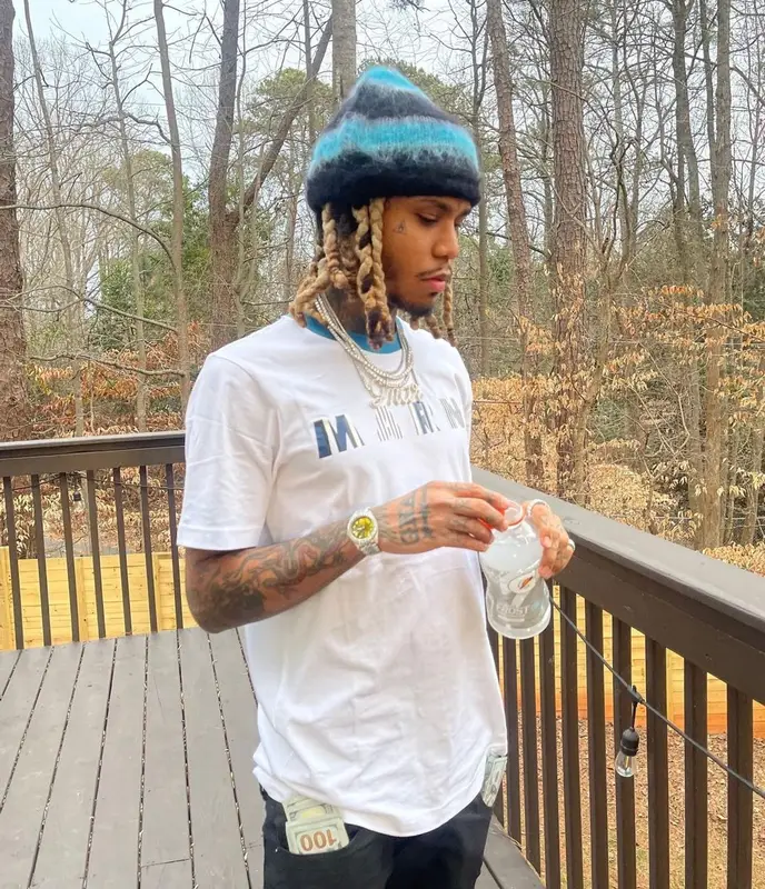 Lil Gnar outfit in Marni, 2023