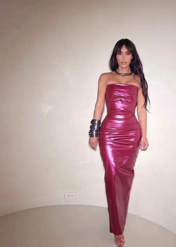 Kim Kardashian outfit in Rick Owens, Parts of Four, and Tom Ford, 2023